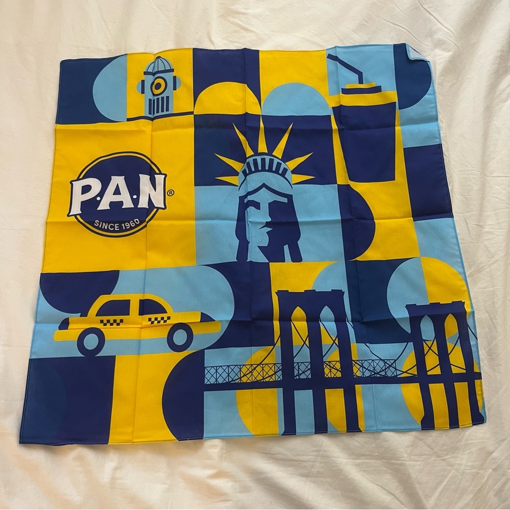 Blue and Yellow New York City Neck Scarf